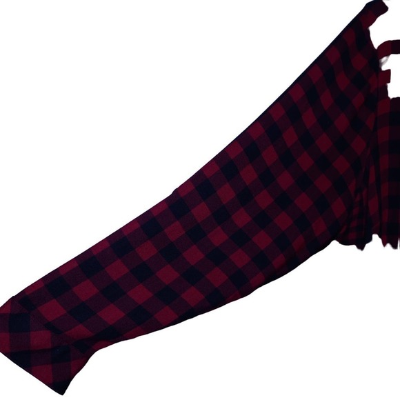 J Jill Buffalo Check Soft Flannel Shirt Long Roll Tab Sleeves  Rounded Hem - Picture 5 of 16